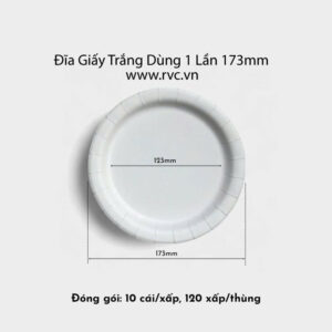 Đĩa giấy trắng dùng 1 lần