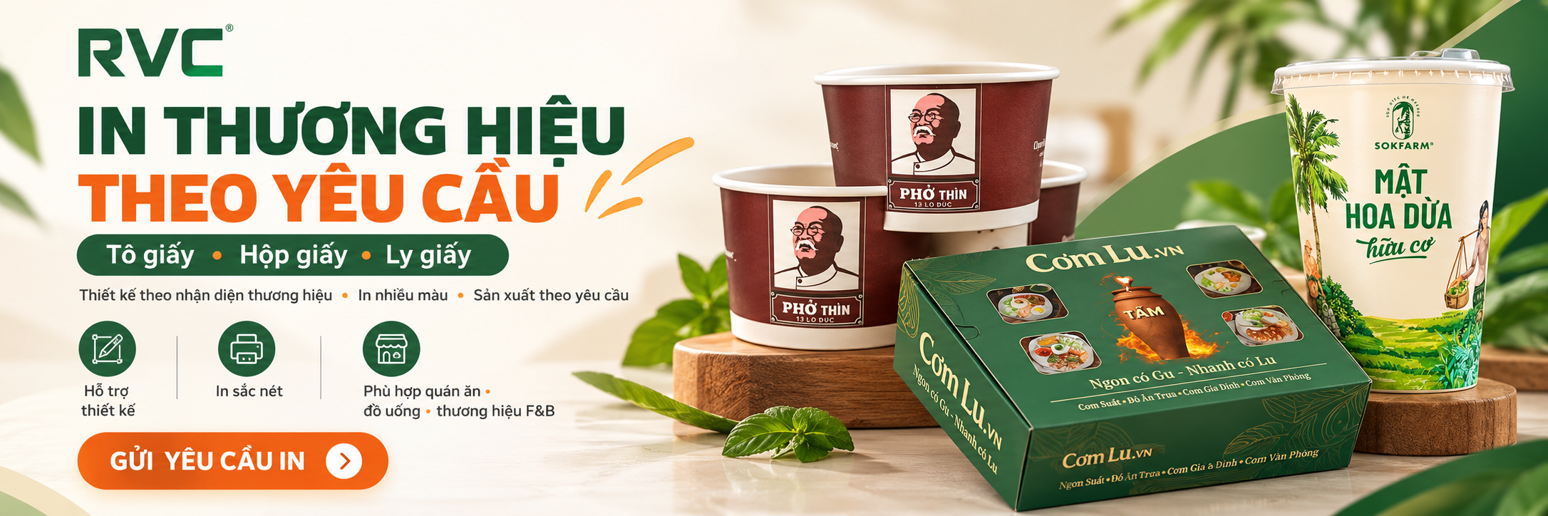 in hộp giấy đựng thức ăn