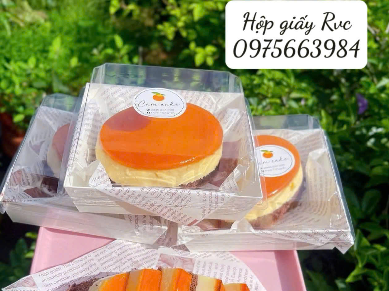 hộp giấy nắp pet trong 12.85