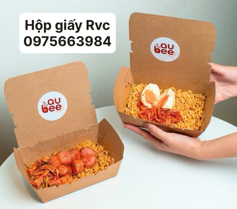 hộp giấy đồ chiên có dầu