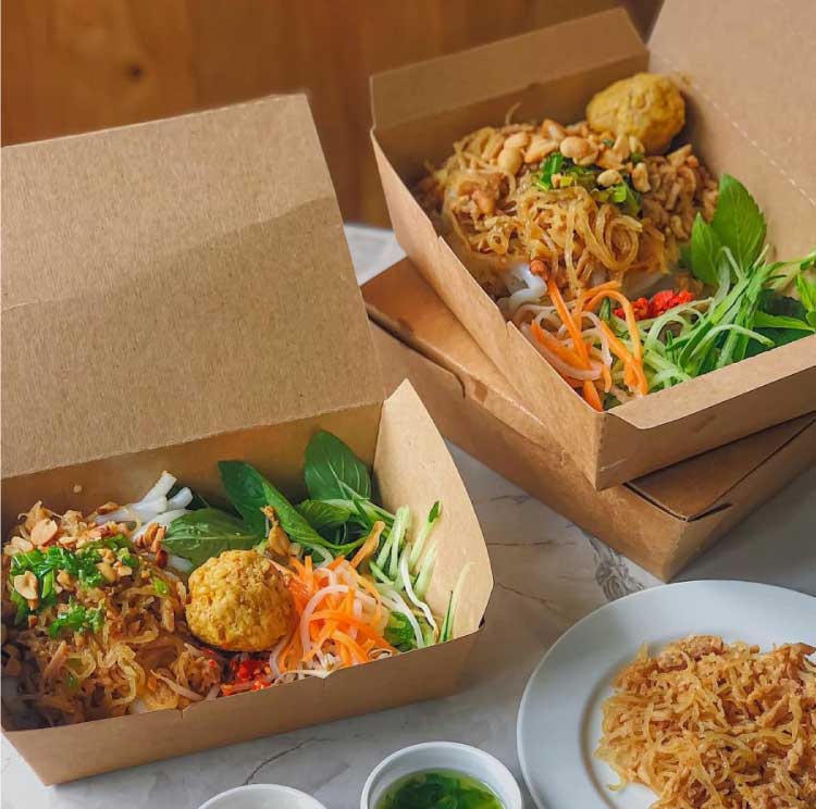 hộp giấy kraft đựng đồ ăn mang đi
