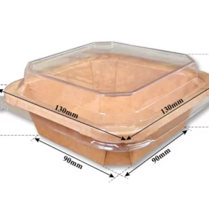 Hộp giấy kraft vuông 300ml – Mã vuong300ml