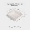 Hộp giấy nắp pet rong màu trắng 145.125