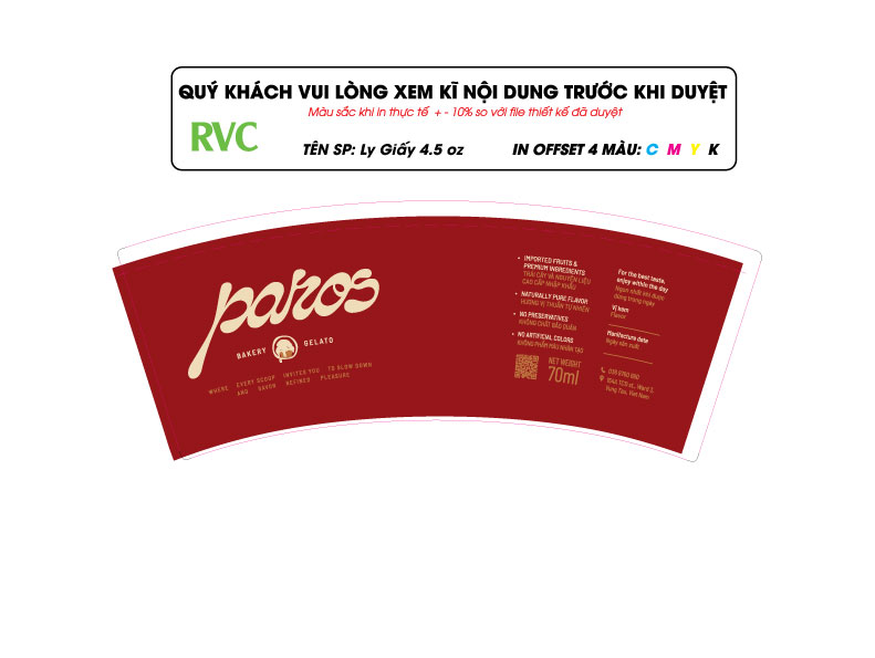 chính sách in mẫu RVC