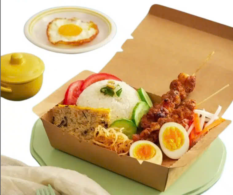 hộp giấy đựng đồ chiên như gà rán 