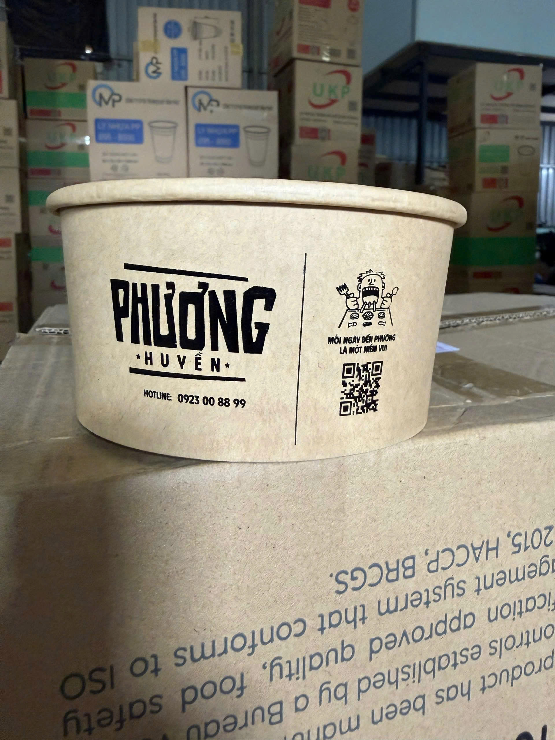 tô giấy 1100ml in logo thương hiệu tại hcm