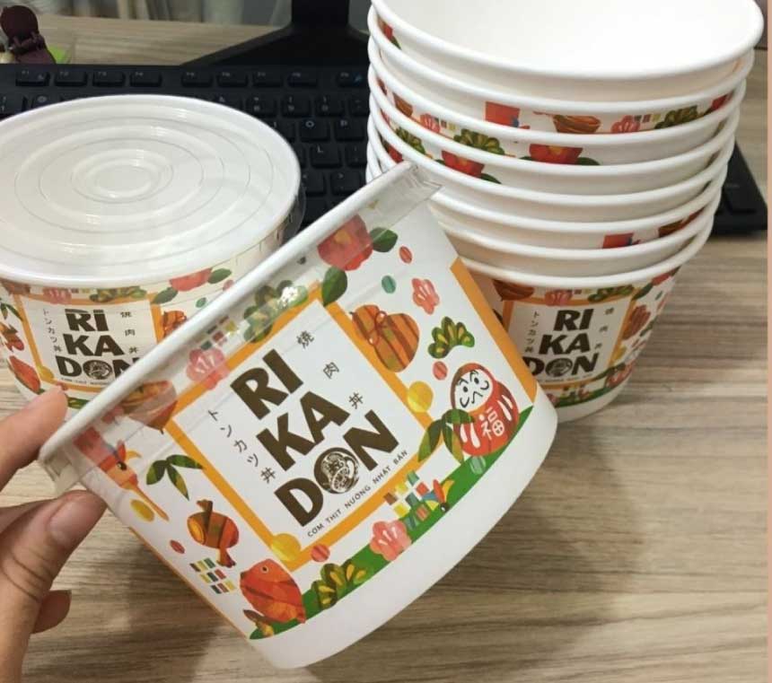 in tô giấy 750ml đựng thức ăn theo yêu cầu