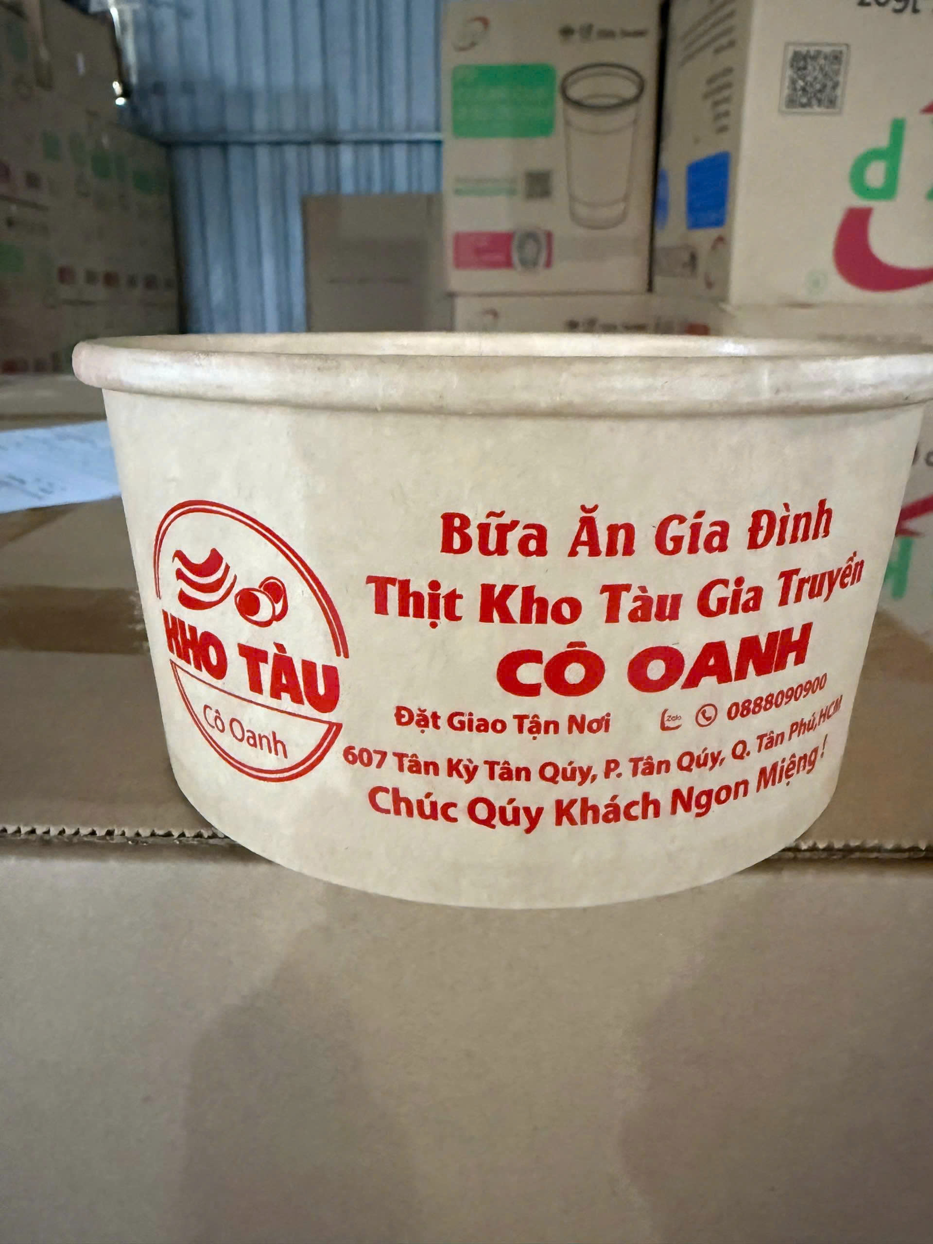 tô giấy mang đi in thương hiệu