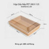 Hộp giấy kratf nắp pet 200.125