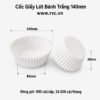 cốc giấy lót bánh trắng 150mm