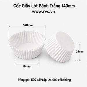 cốc giấy lót bánh trắng 150mm