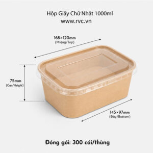 hộp giấy chữ nhật 1000ml