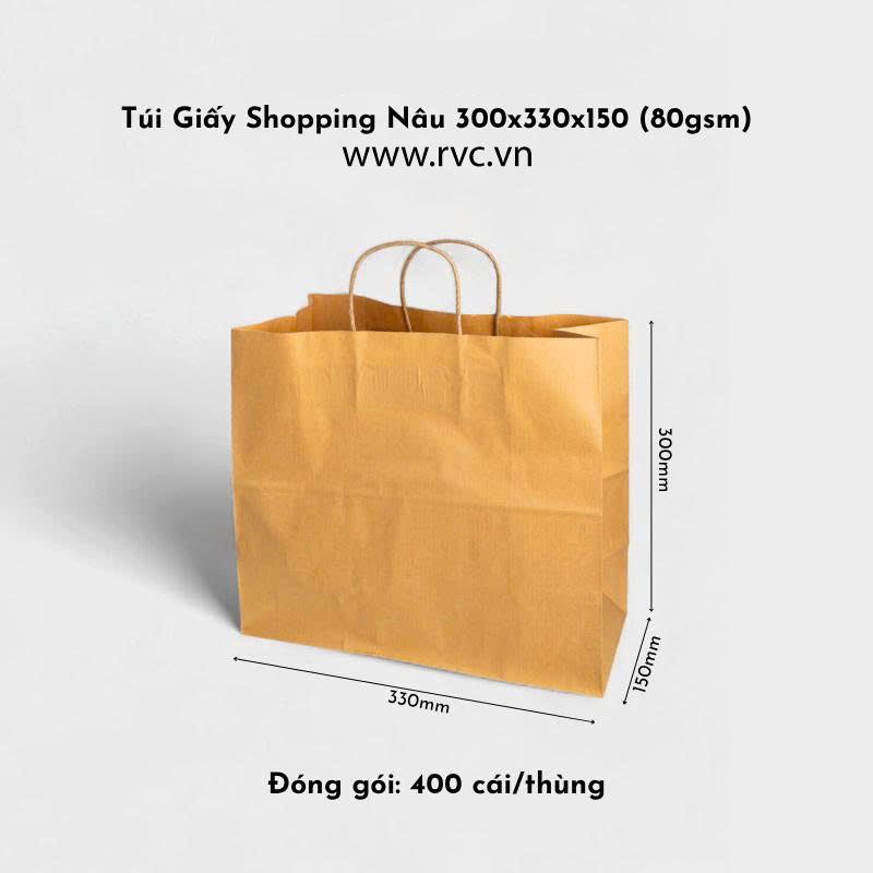 túi giấy shopping 300x330x150mm