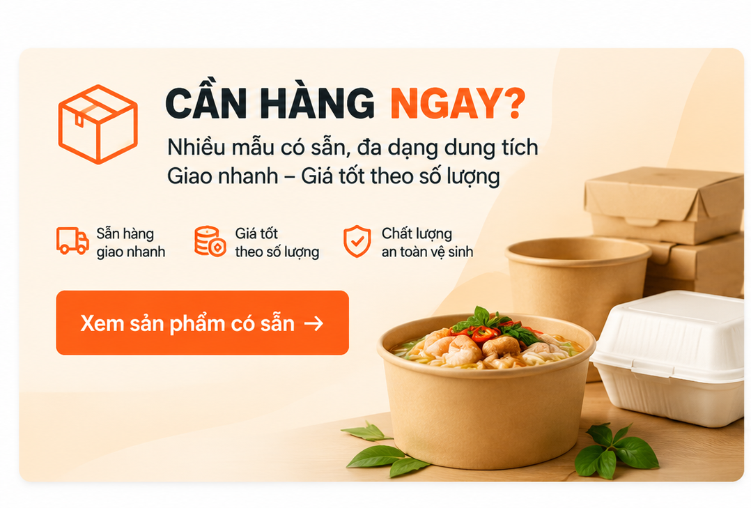 hộp giấy tô giấy và ly giấy